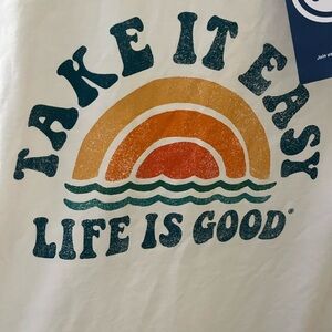 Life Is Good White Crusher Tee